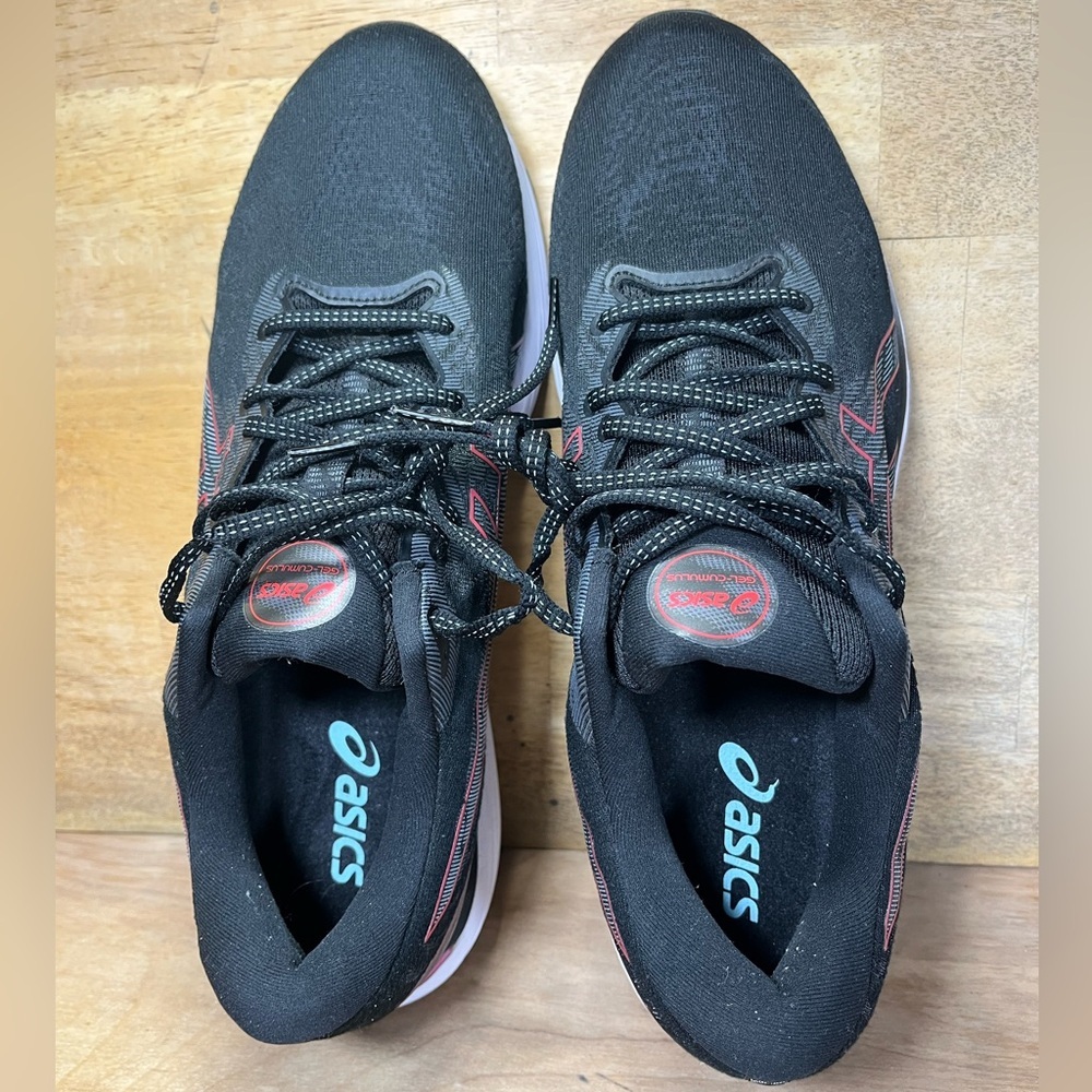 Asics Gel Cumulus 23 Mens Size 13 Running Shoes Sneakers Black Red 1011B012 - Picture 7 of 11